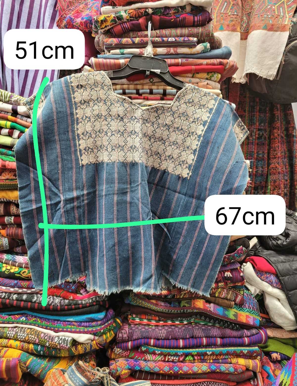 Indigo Xejuyub huipil #3-39