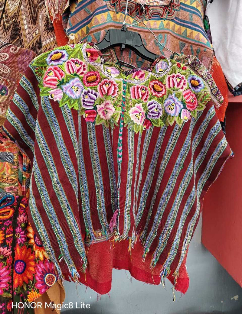 Pink and lilac Patzun huipil #5-173
