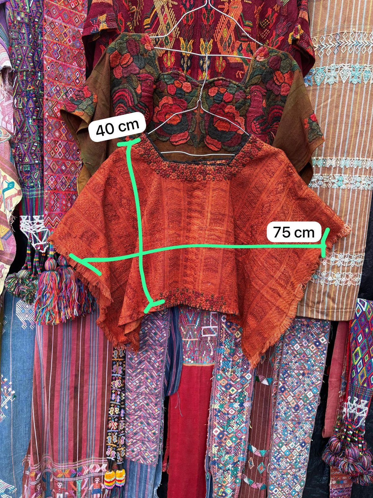 Huipil de Cobán color naranja quemado (reservado para Jojo)