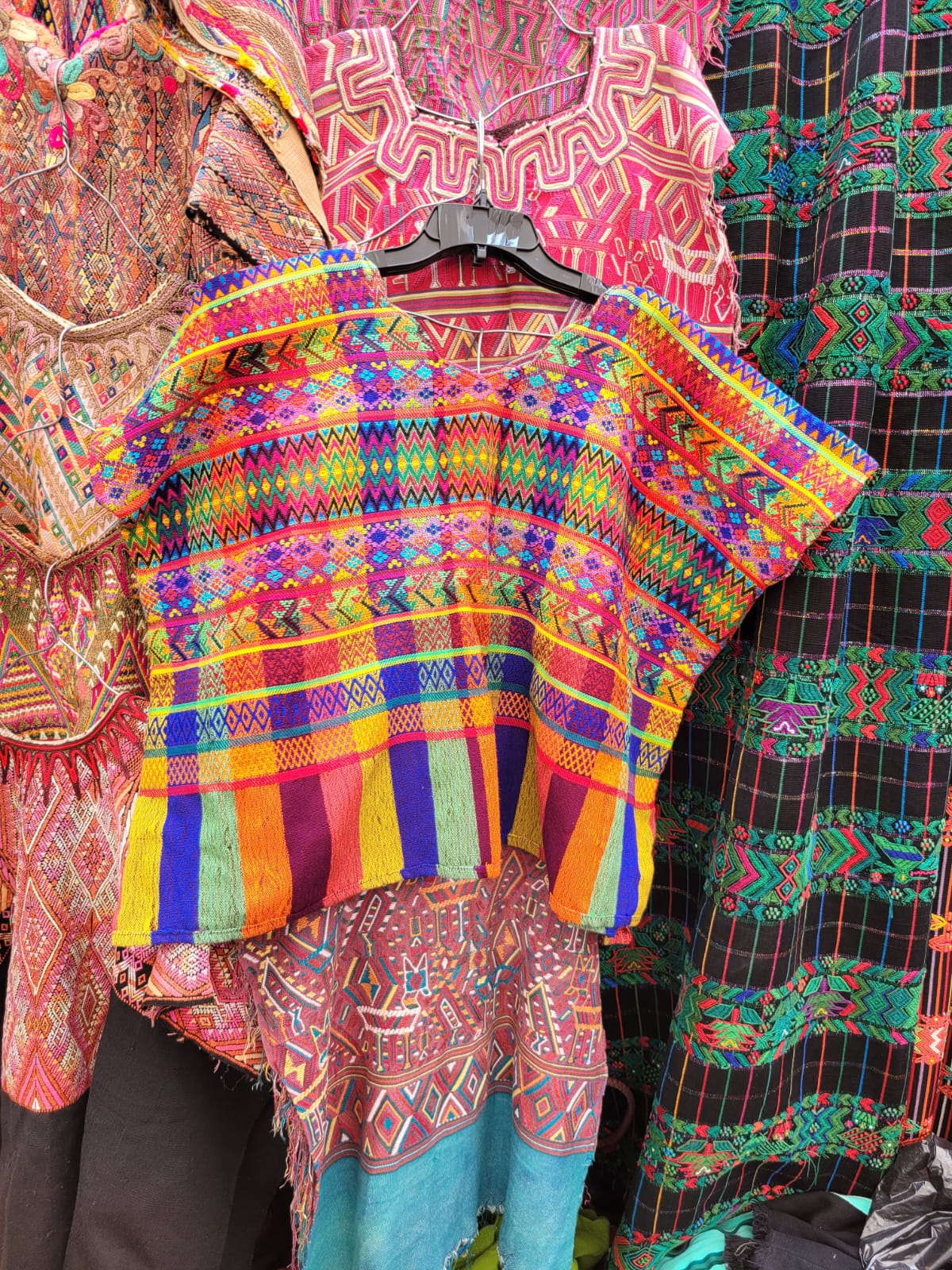 Colorful plaid huipil for Carrie