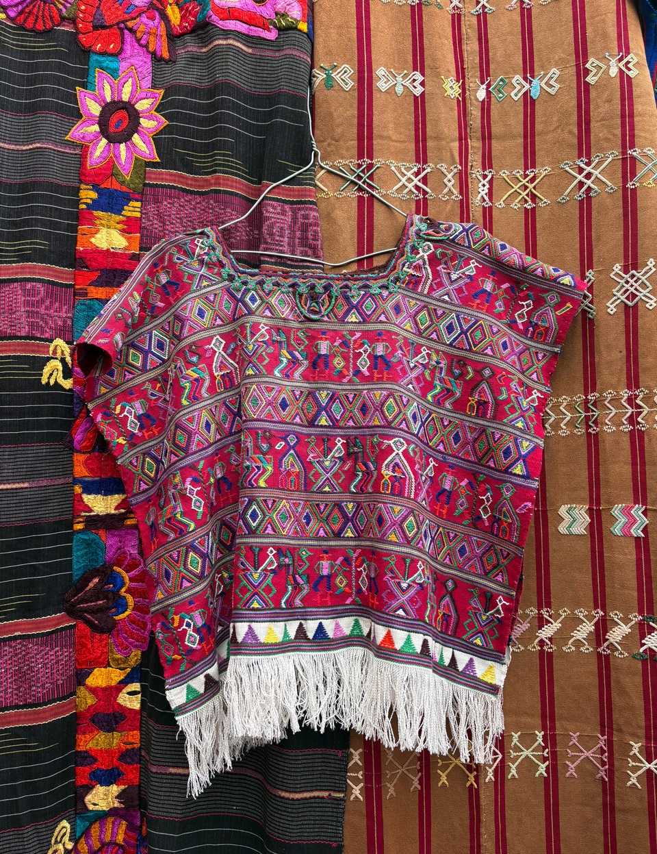 Traditional red Nebaj huipil #4-239