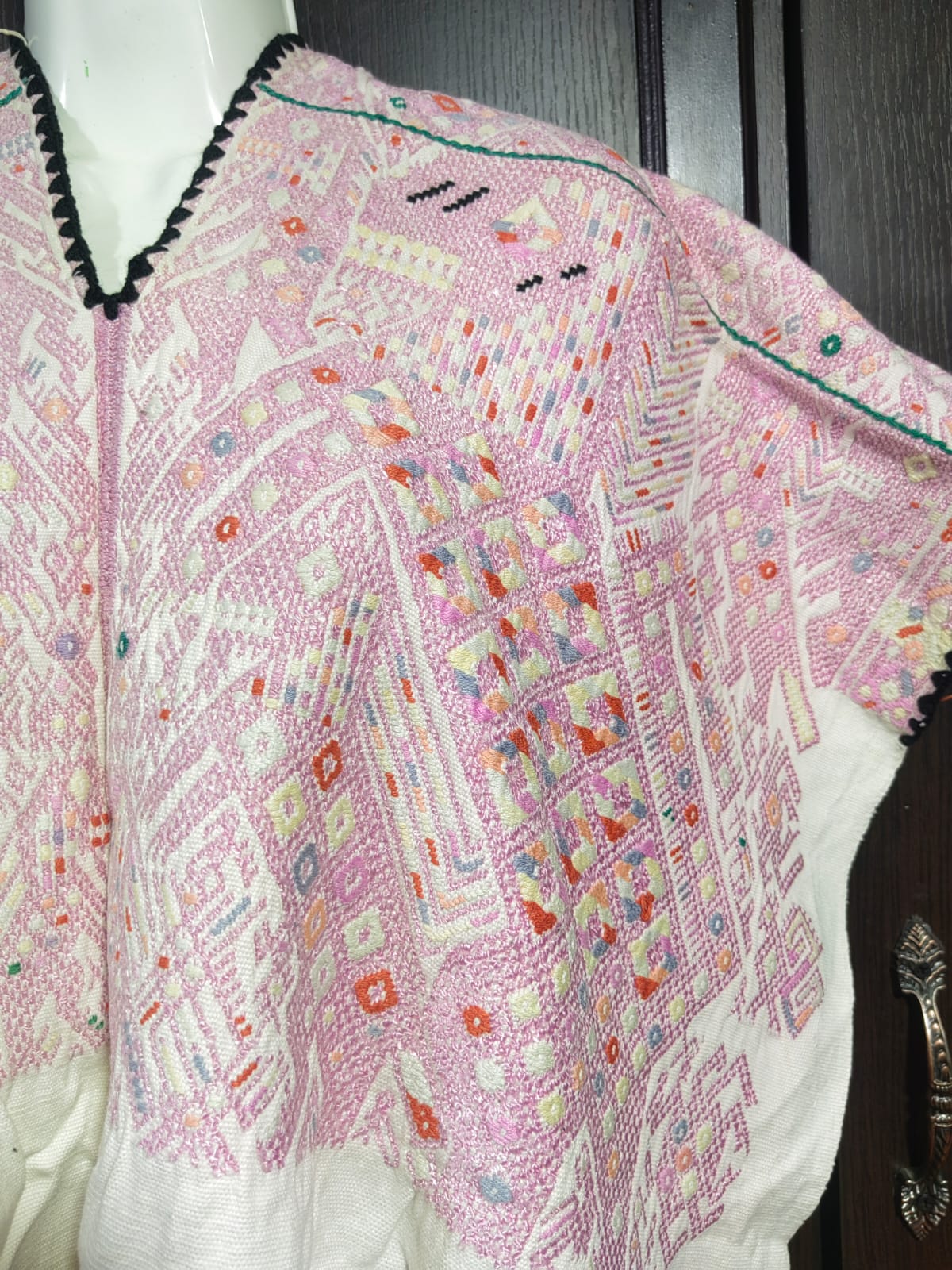 Pale pink Nahuala huipil #4-141