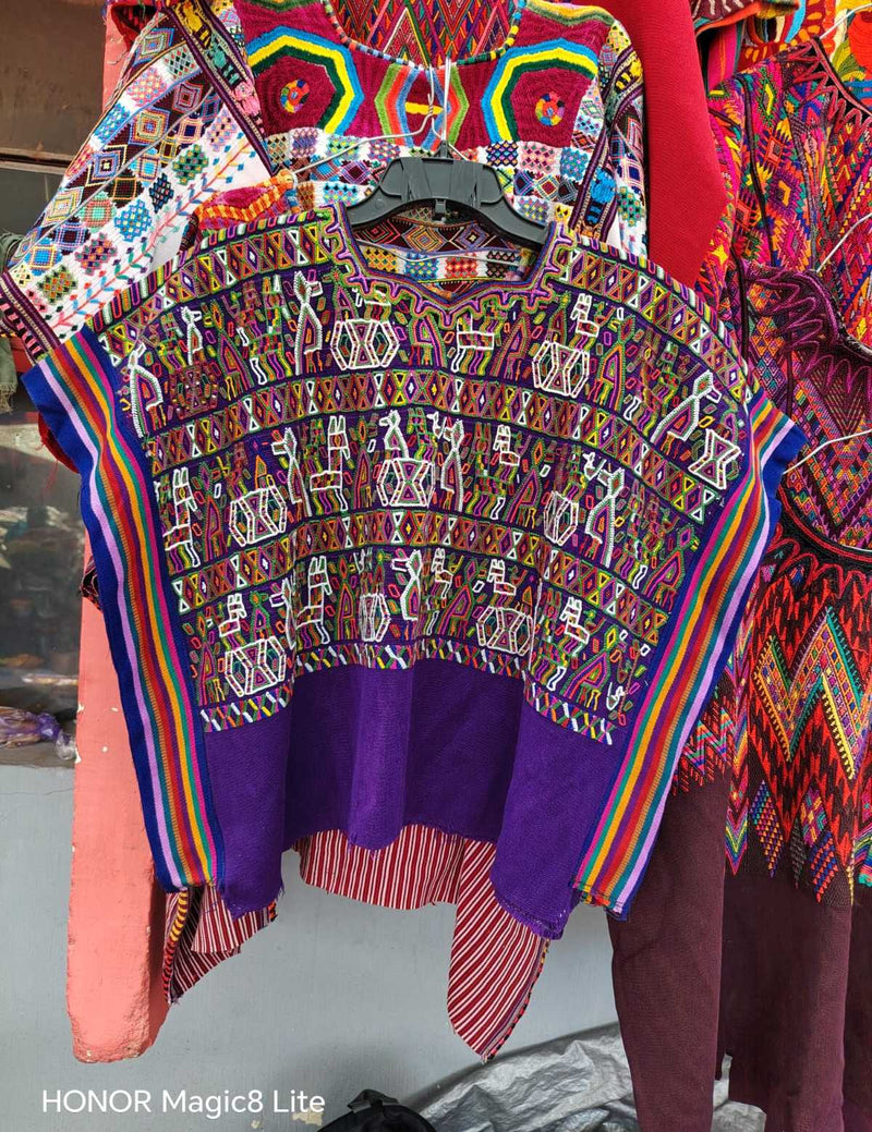 Orange and Purple Nebaj Huipil #6-222
