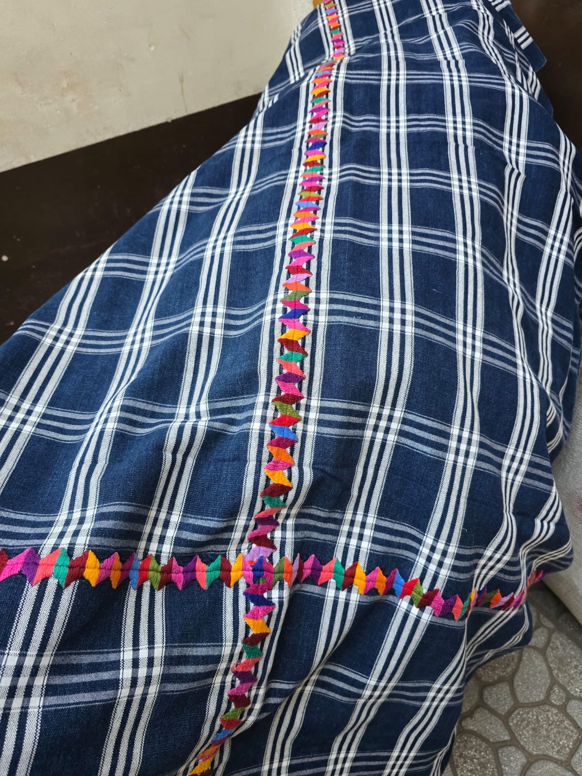 11 blue plaid cortes for Andrea