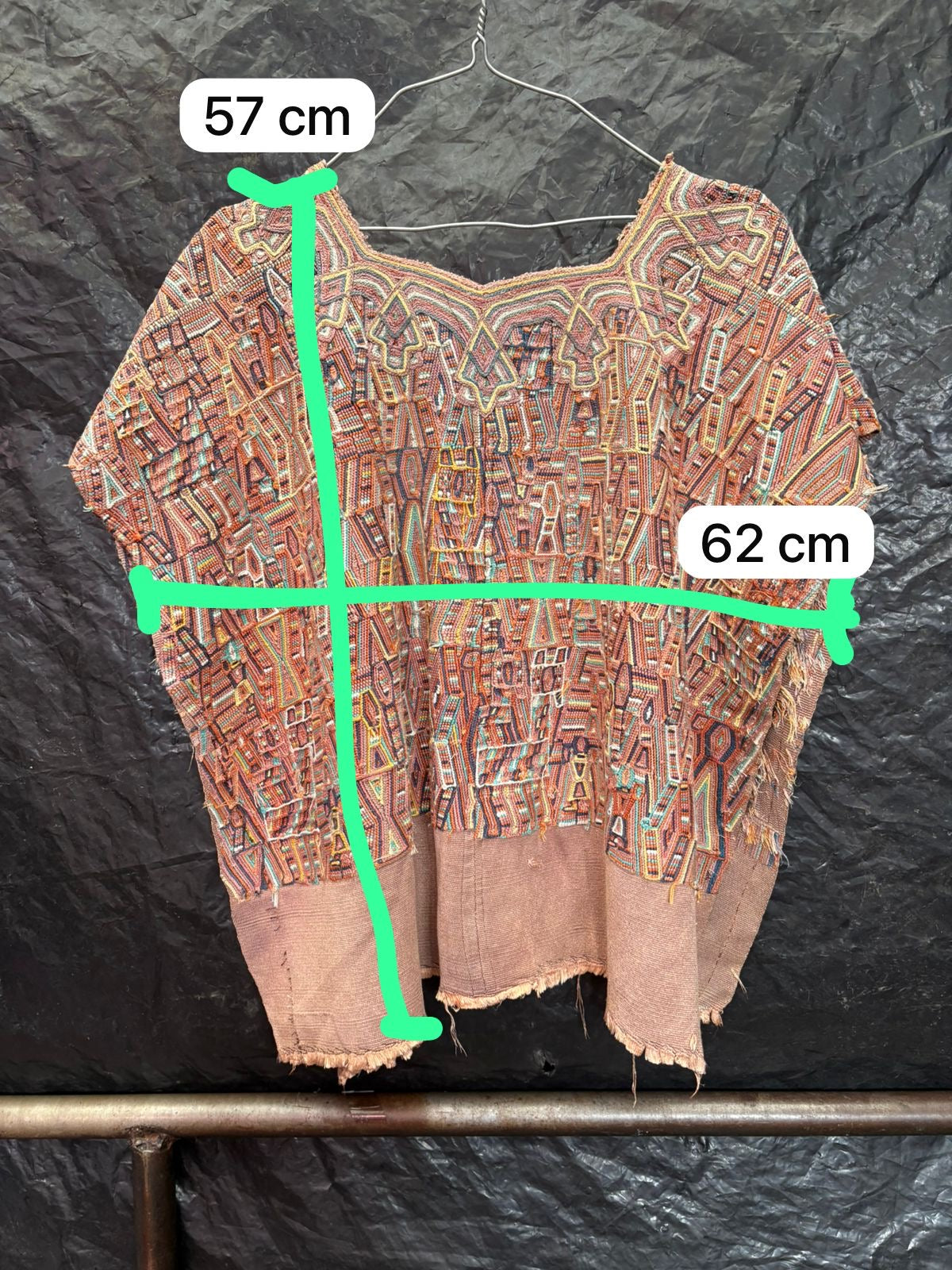 Coral and mauve huipil (Reserved for April)