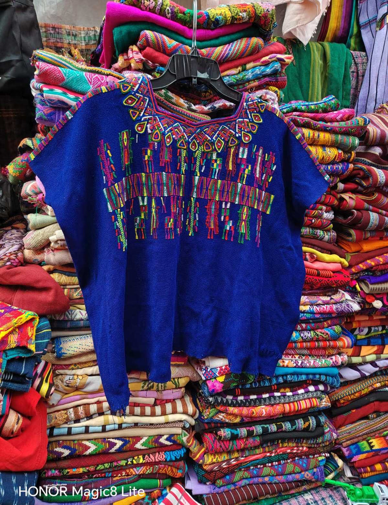 Royal blue Nebaj huipil #4-27