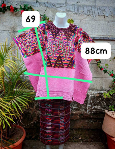 Berry geometric Chichicastenango huipil #4-283