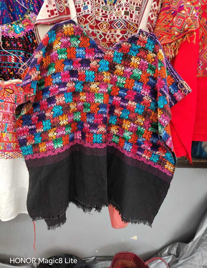 Colourful Totonicapan huipil #6-116