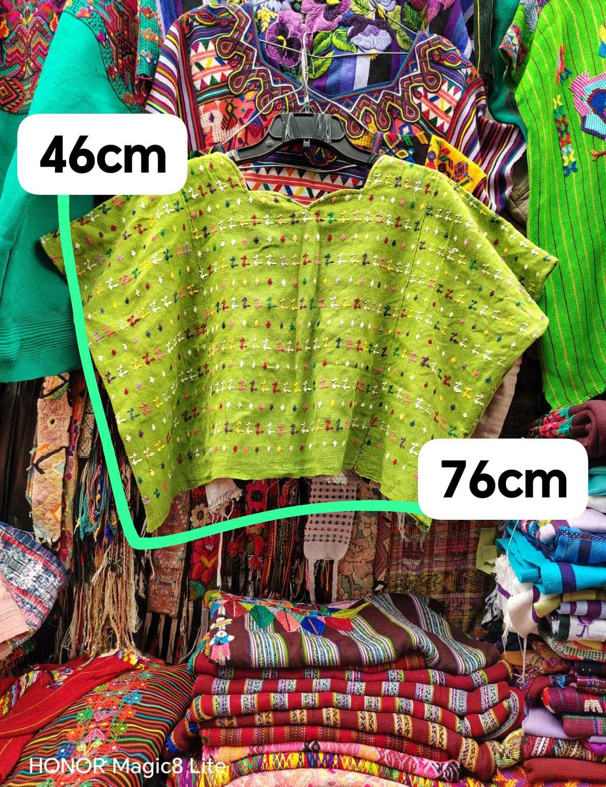 Lime green Coban huipil #4-114