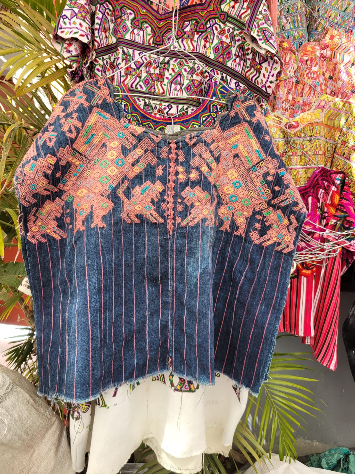 Indigo Nahuala huipil for Meli