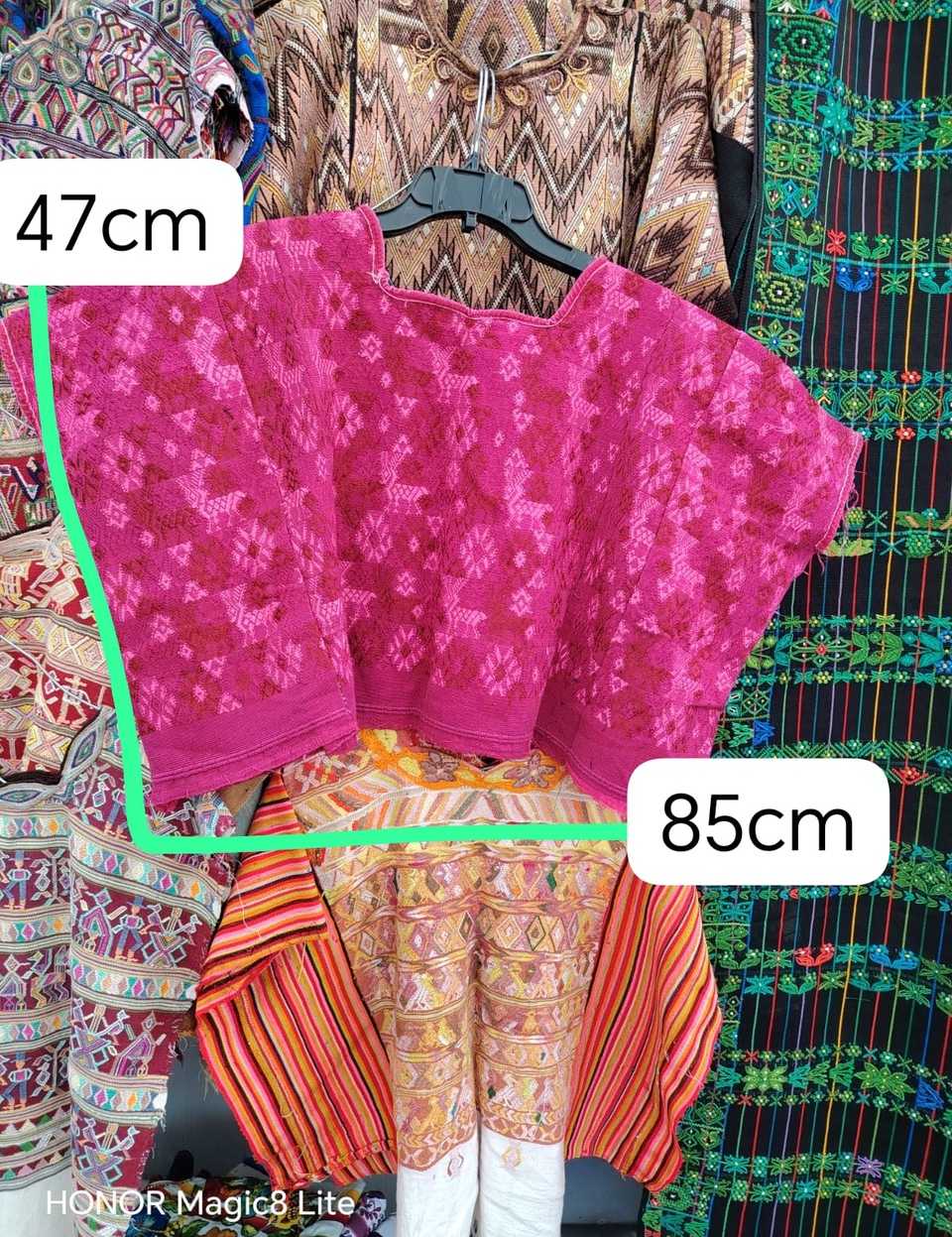 Hot pink Coban huipil #5-293