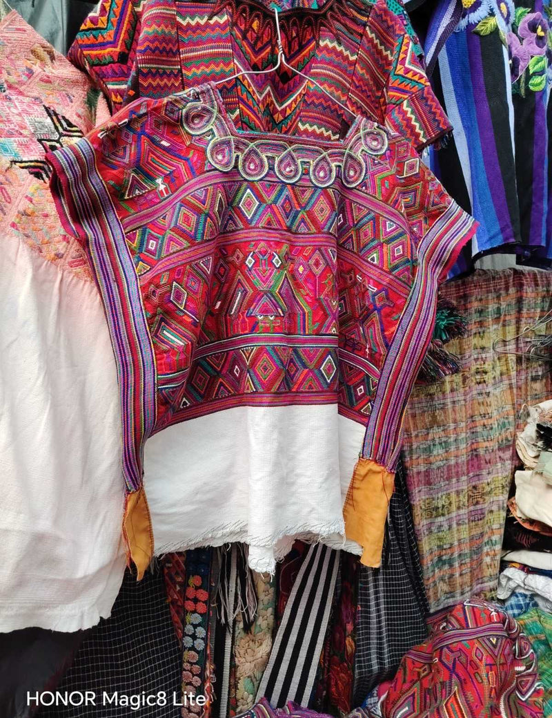 Traditional red Nebaj huipil #4-61