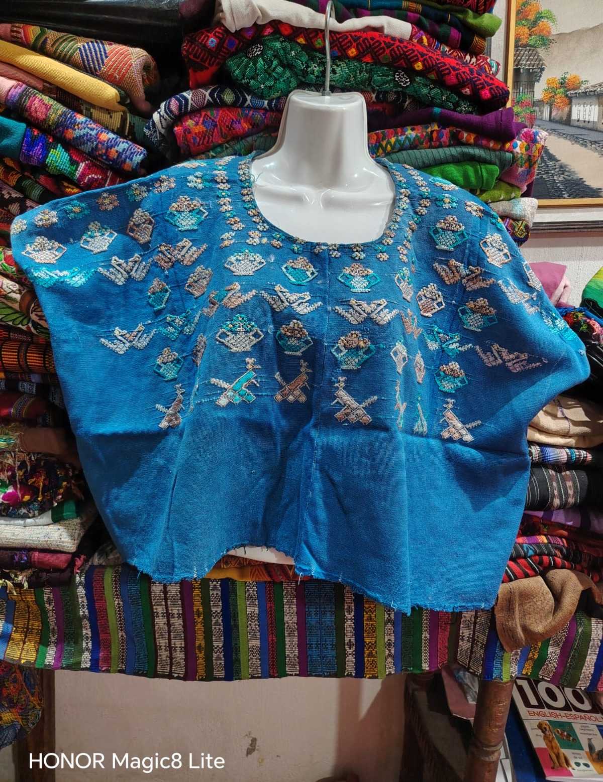 (Reserved for Myriam) Blue San Lucas Toliman Huipil #6-236
