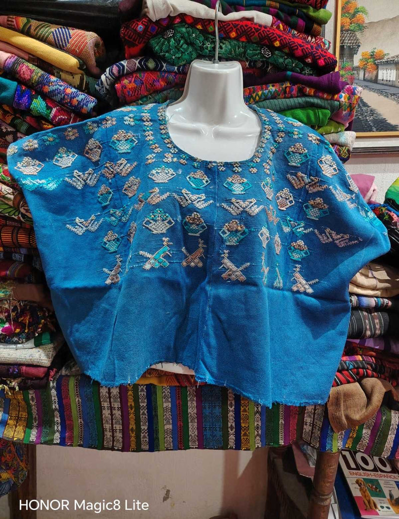 (Reserved for Myriam) Blue San Lucas Toliman Huipil #6-236
