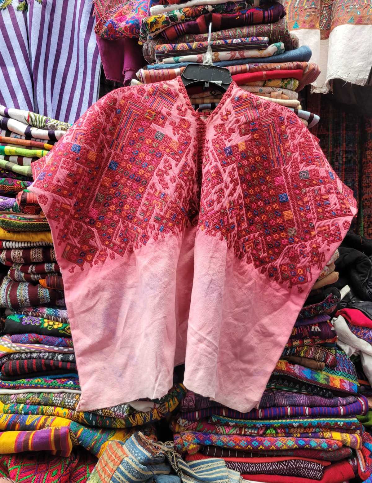 Hot pink Nahuala huipil #3-38