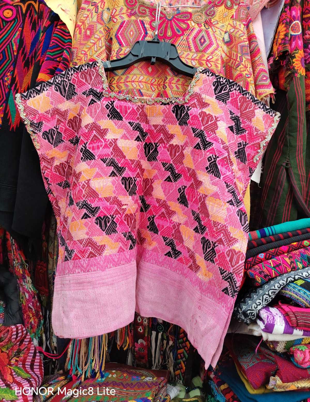 PInk Totonicapan huipil #4-175