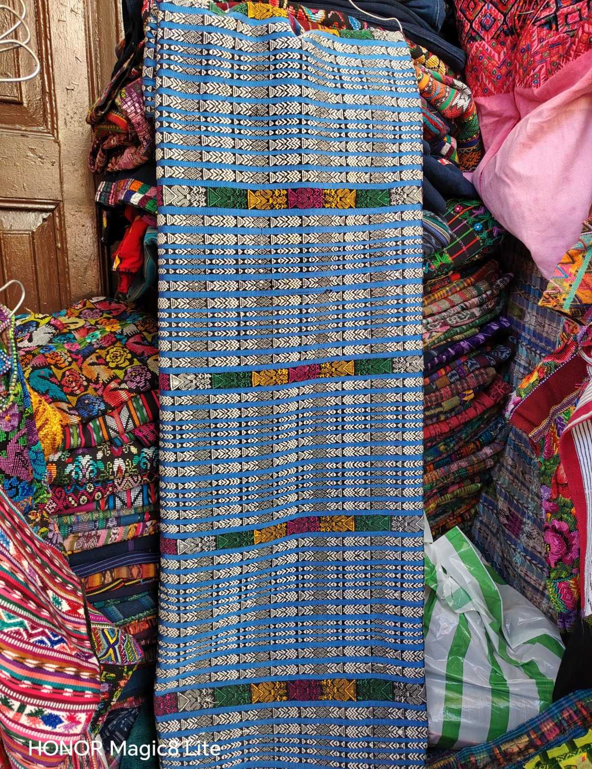 Blue and grey jaspè ikat Quiche corte #4-64
