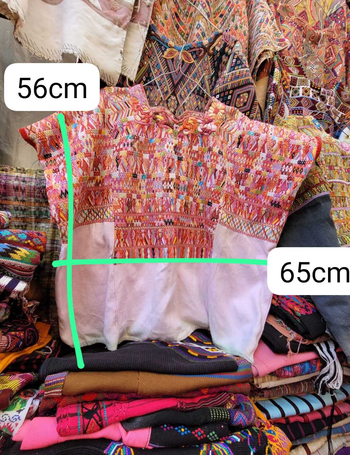 Pink San Juan Cotzal huipil #2-85