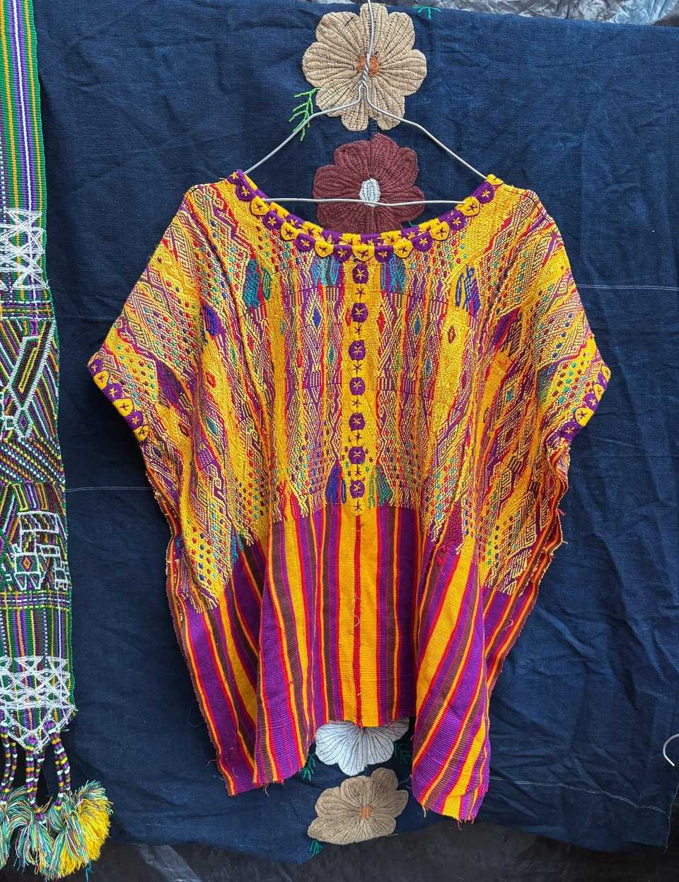 Yellow and purple Sacatepquez huipil #5-305