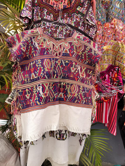 Red and blue Nebaj huipil for Anne