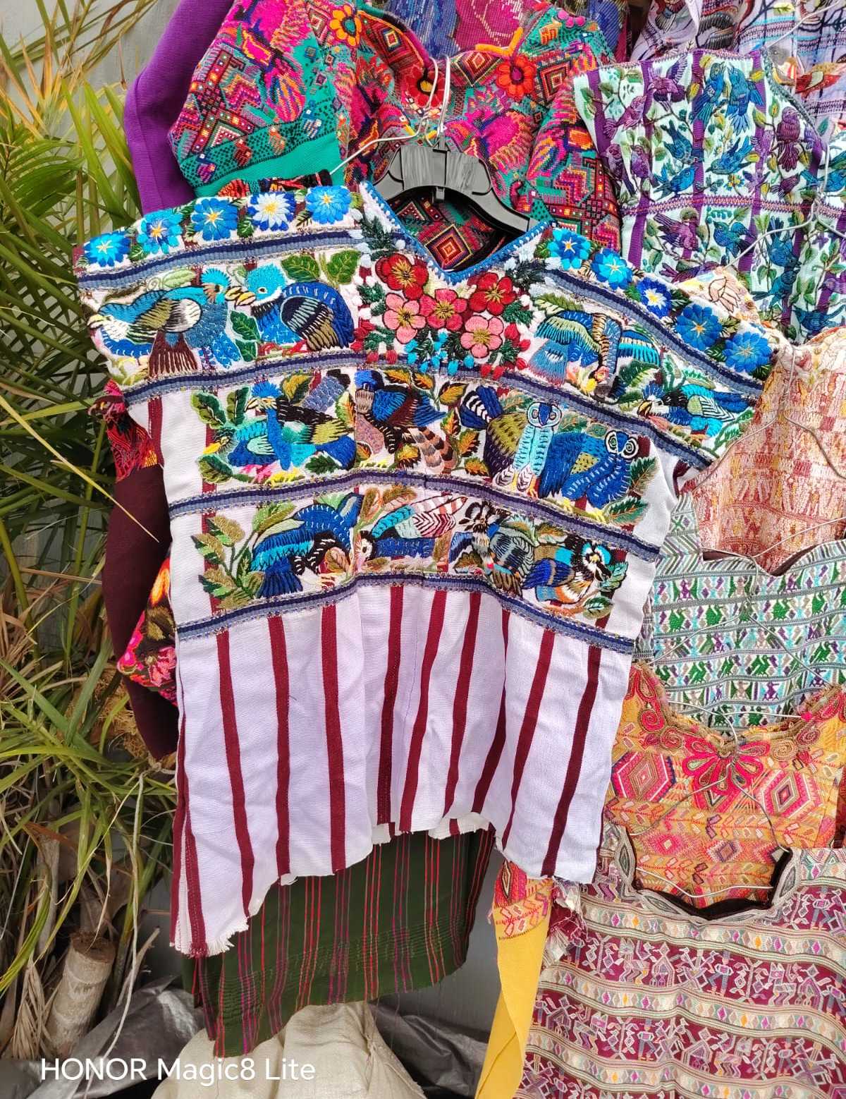 Blue and red Santiago huipil #4-193