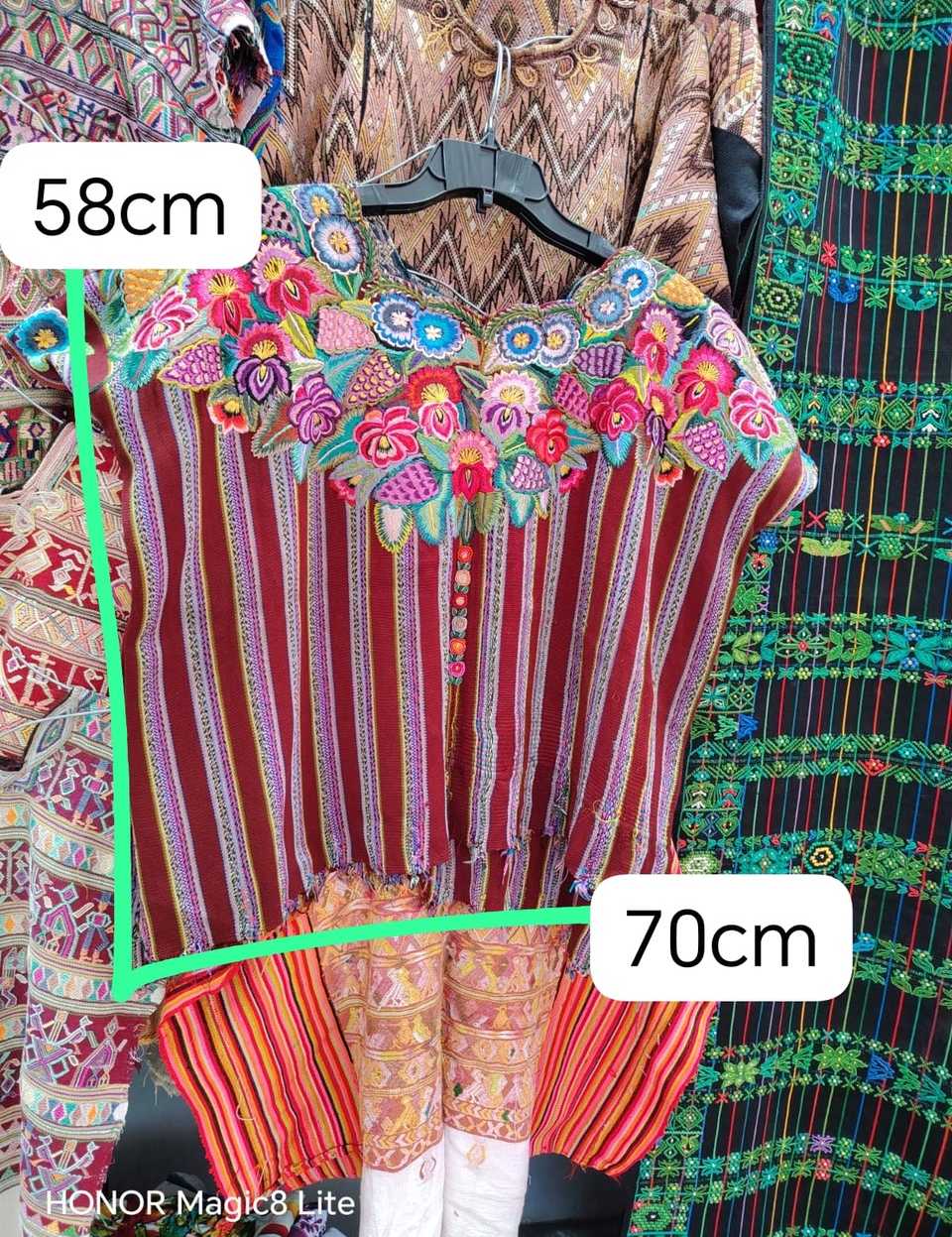 Pink and blue floral Patzun huipil #5-272