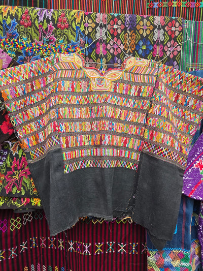 Colorful San Juan Cotzal huipil for Kerstin