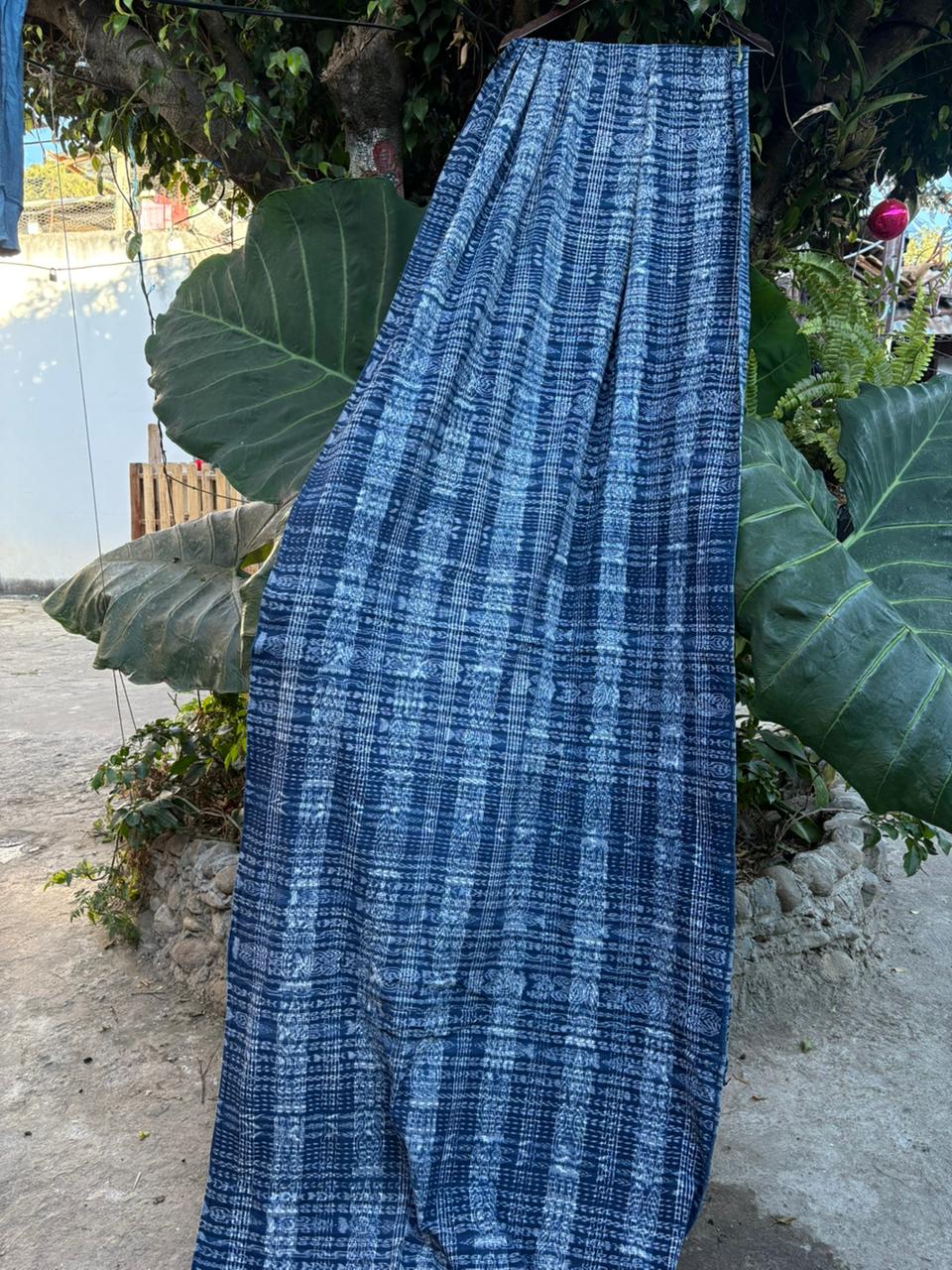 Blue and white ikat corte (reserved for Anne)
