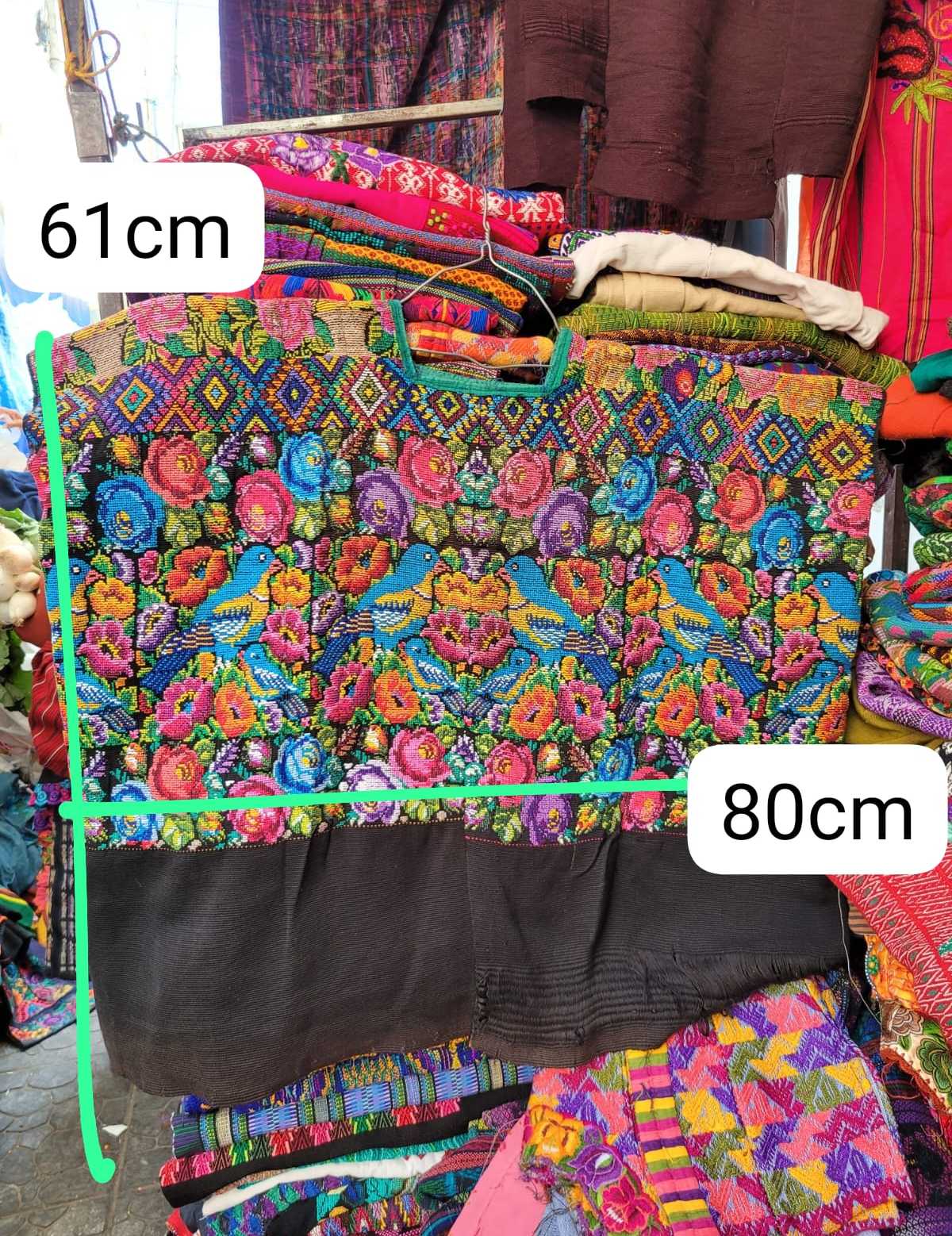 Floral doves Aguas Calientas huipil #3-22