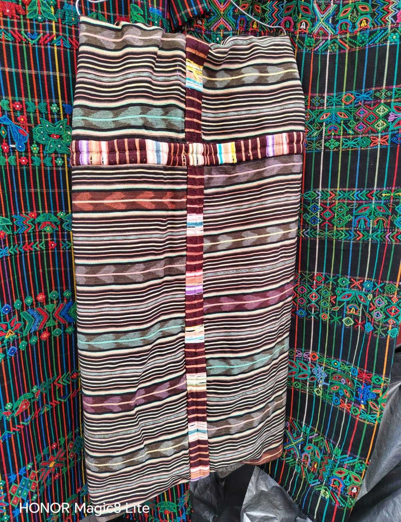 Striped ikat Chichi corte Chichicastenango corte #4-11