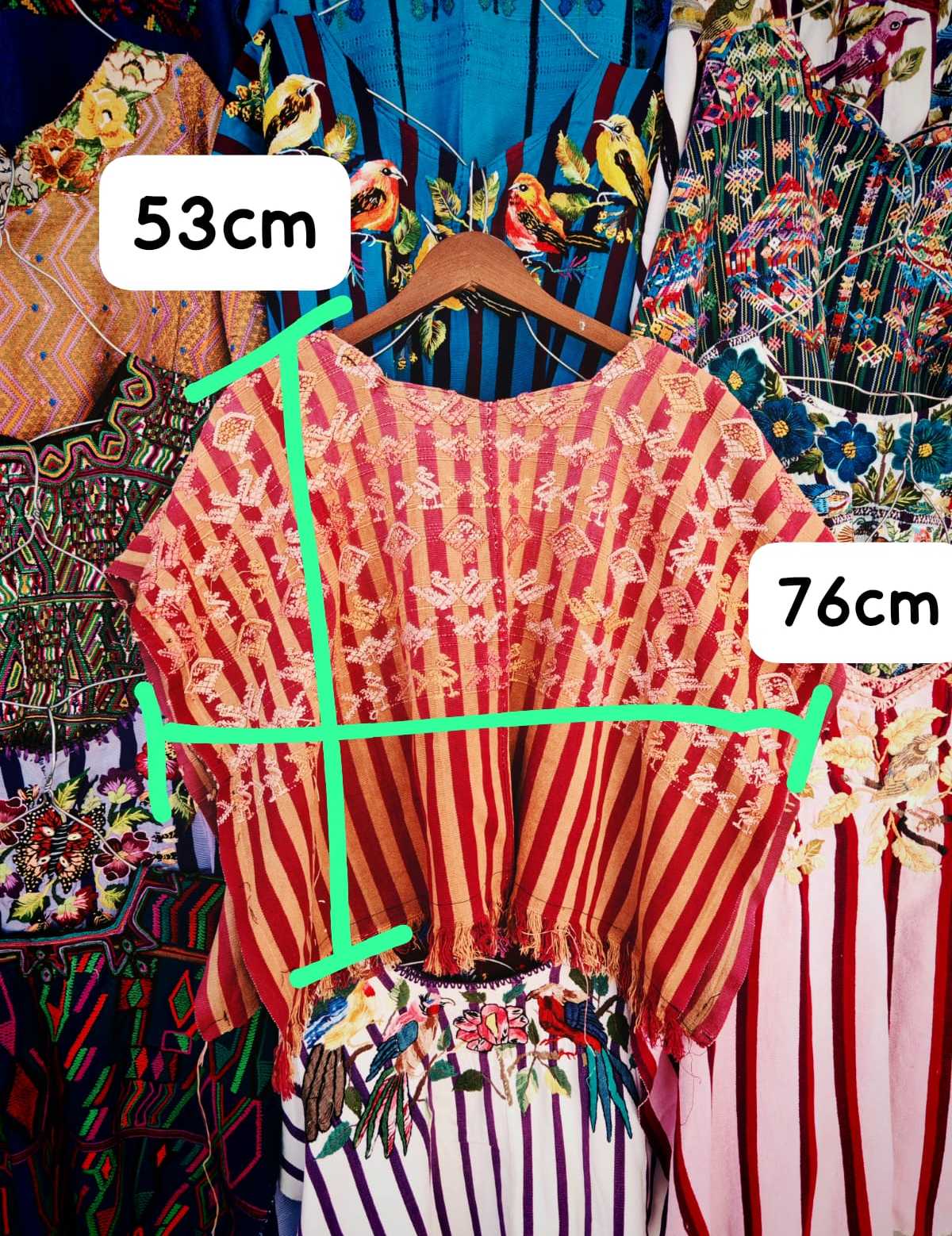 Red and clay Colotenango huipil #2-16