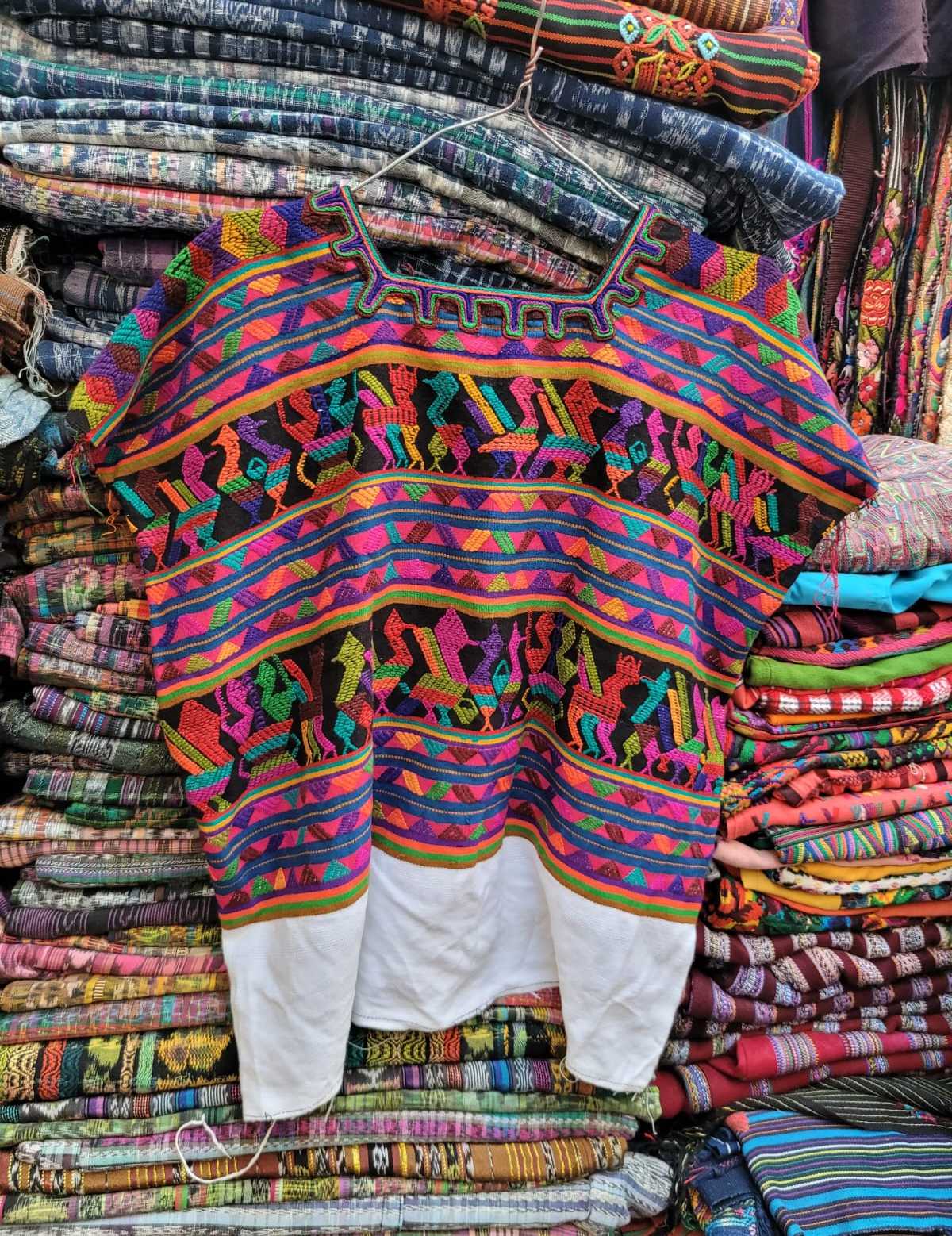 Disco colourful Nebaj huipil #2-116