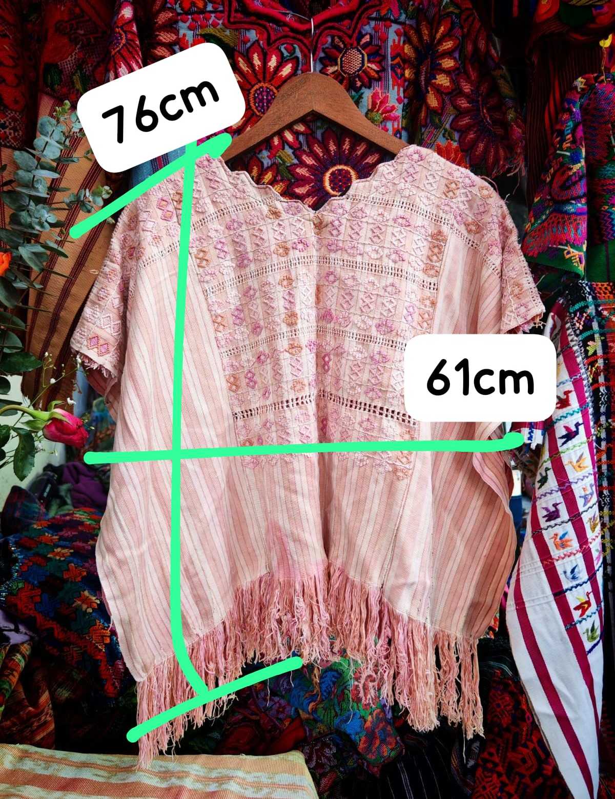 Pale pink Colotenango huipil #6-31