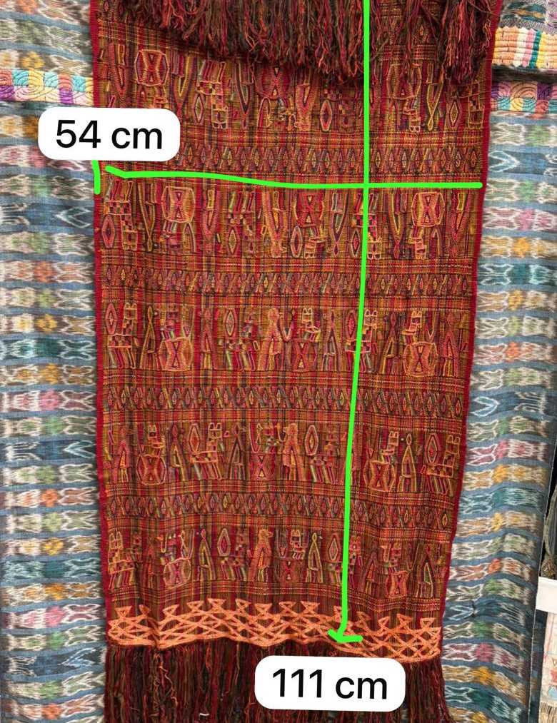 Burnt orange Nebaj tzute #4-271