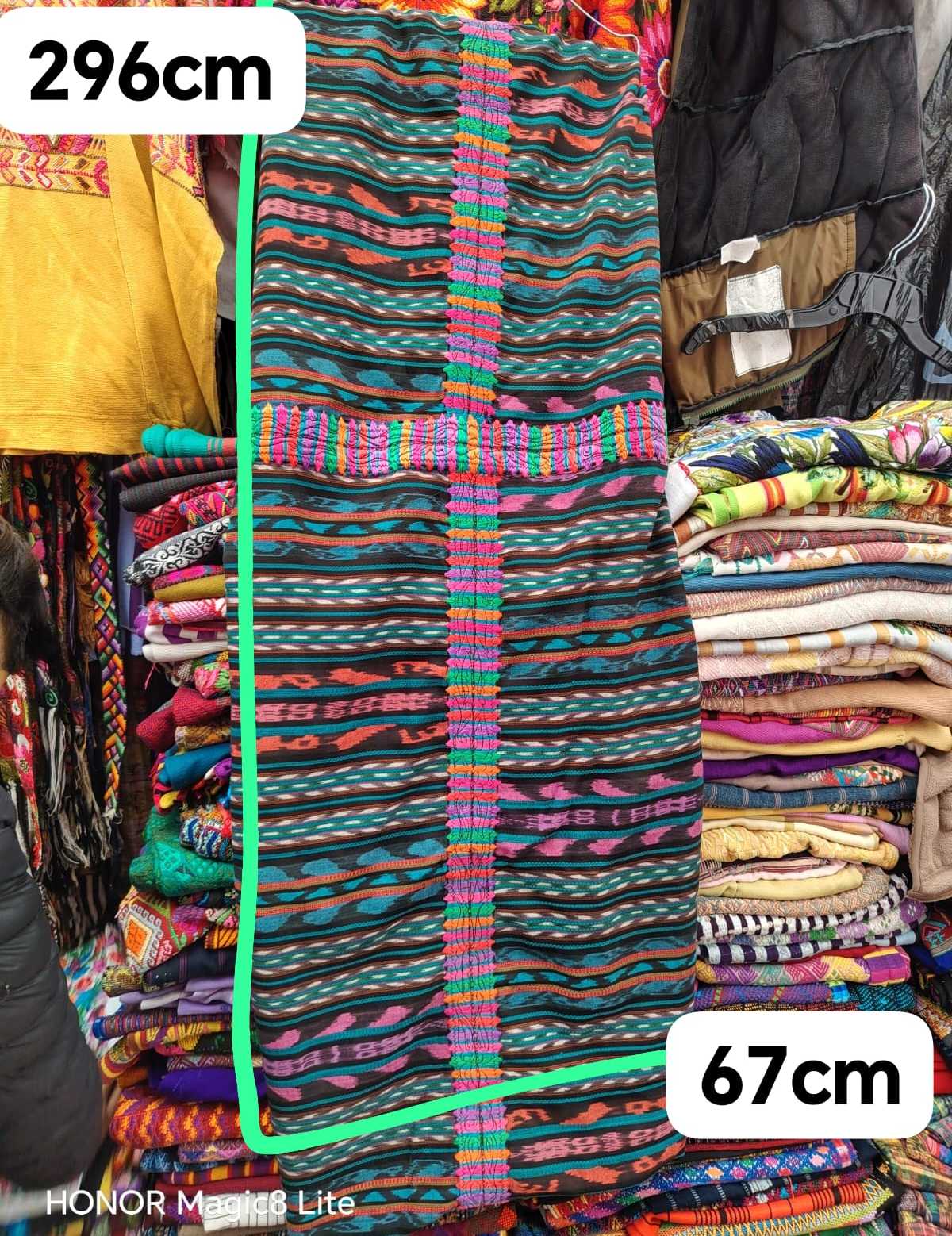 Blue and pink Ikat Chichicastenango corte #4-153