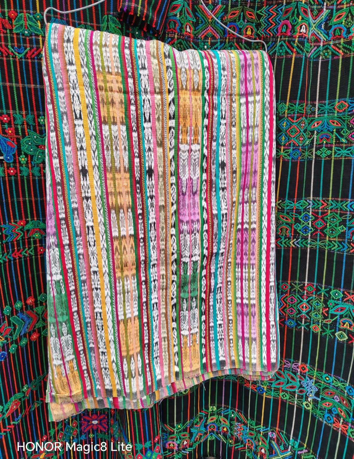 (Reserved for April) Pink and orange striped ikat corte
