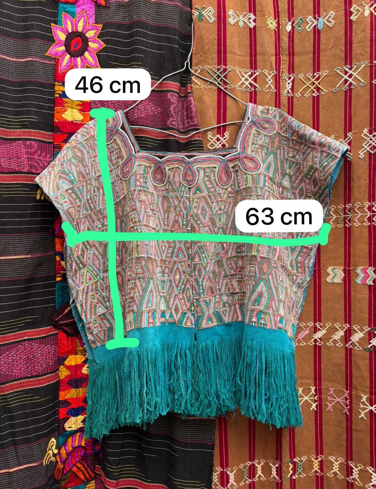 Blue and pink Nebaj huipil #4-220