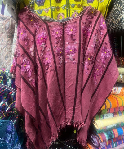 Vintage Guatemalan huipil with handwoven Mayan embroidery