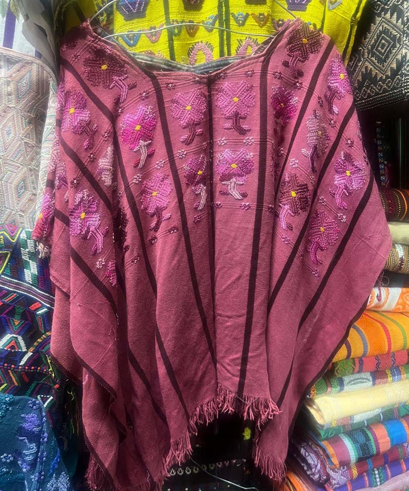 Vintage Guatemalan huipil with handwoven Mayan embroidery