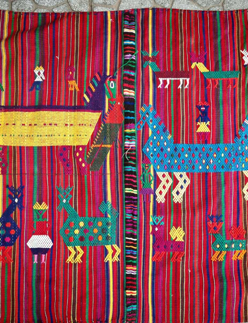 Bright Red Chichicastenago Tzute #6-380