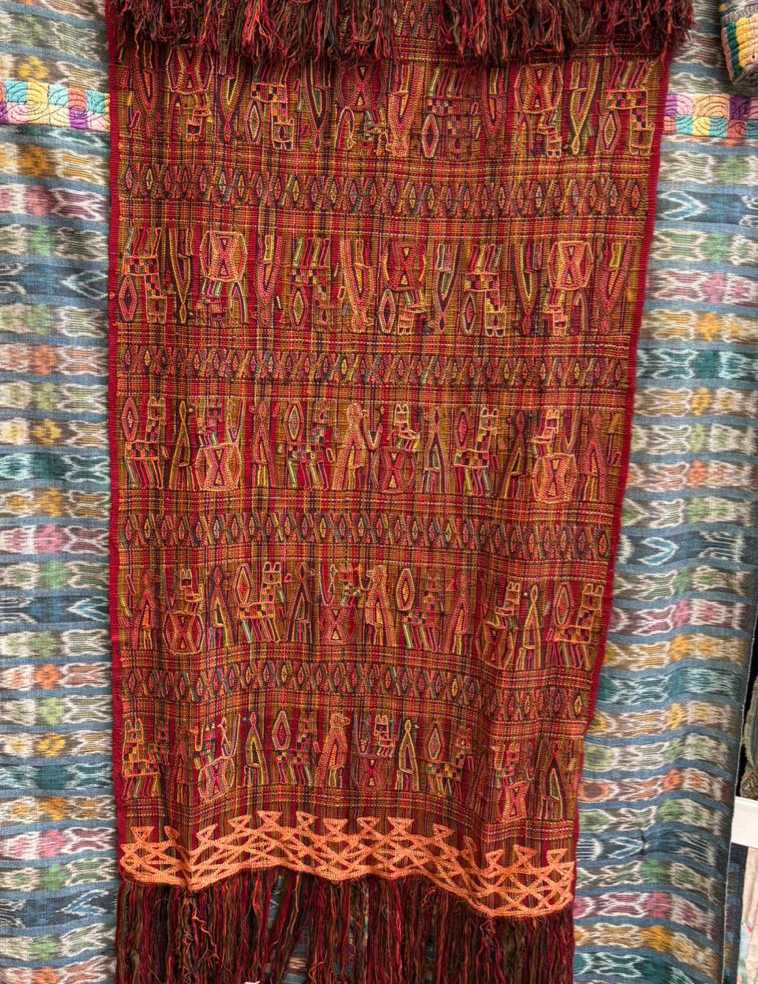 Burnt orange Nebaj tzute #4-271