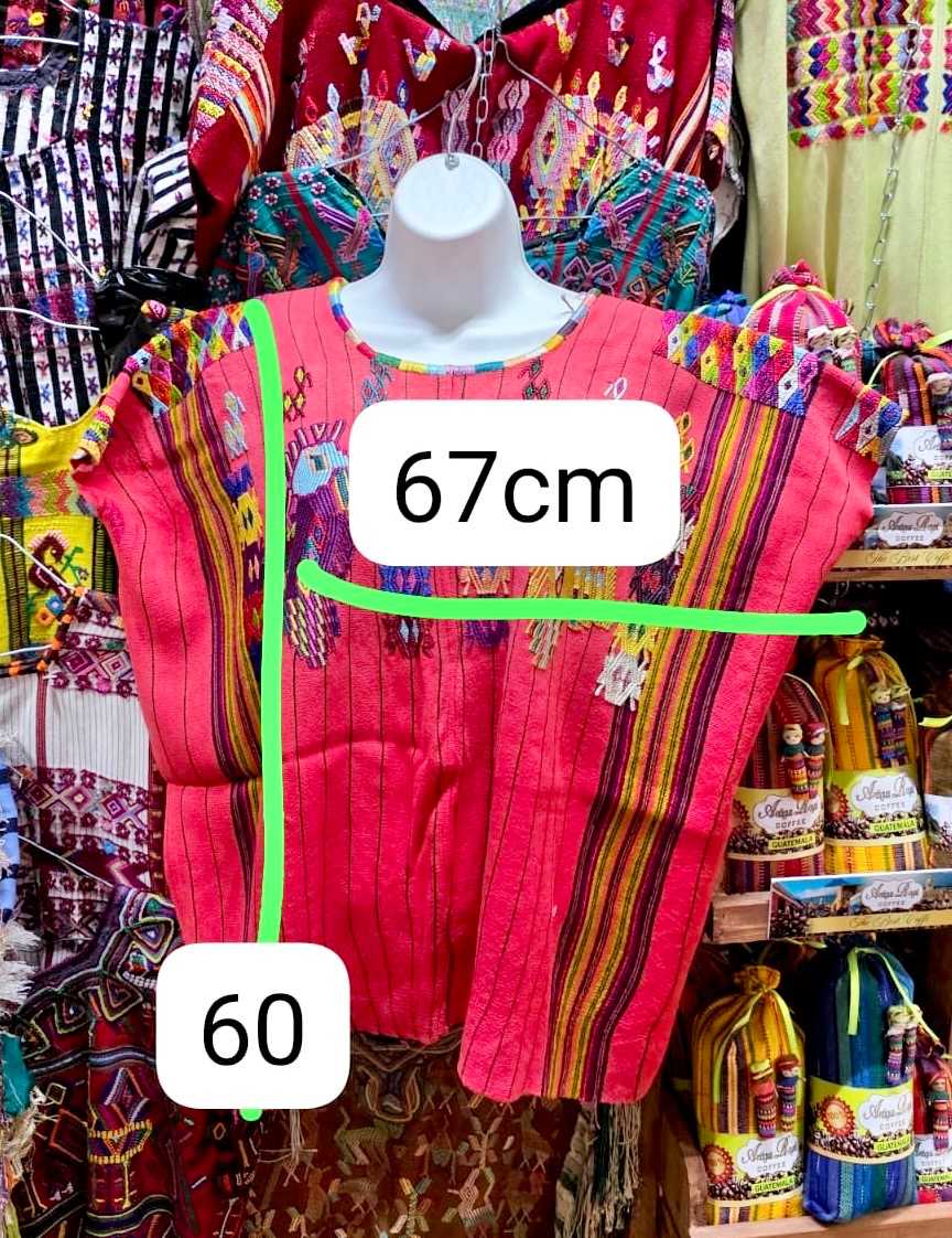 Bright red Chajul huipil #6-134