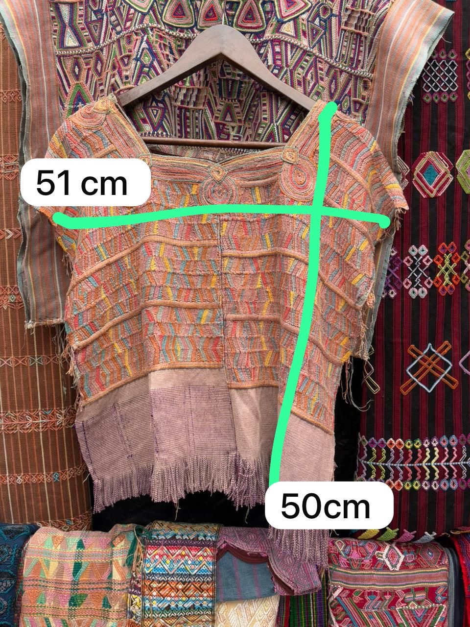 Huipil Nebaj rosa y malva para Becky