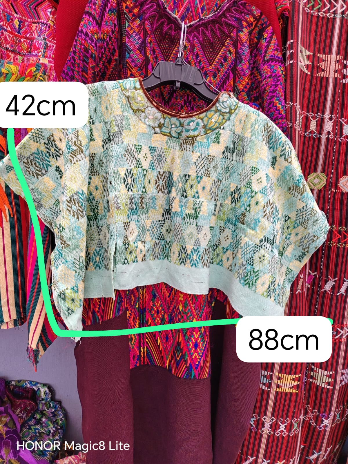 Pastel Blue Coban Huipil #6-405