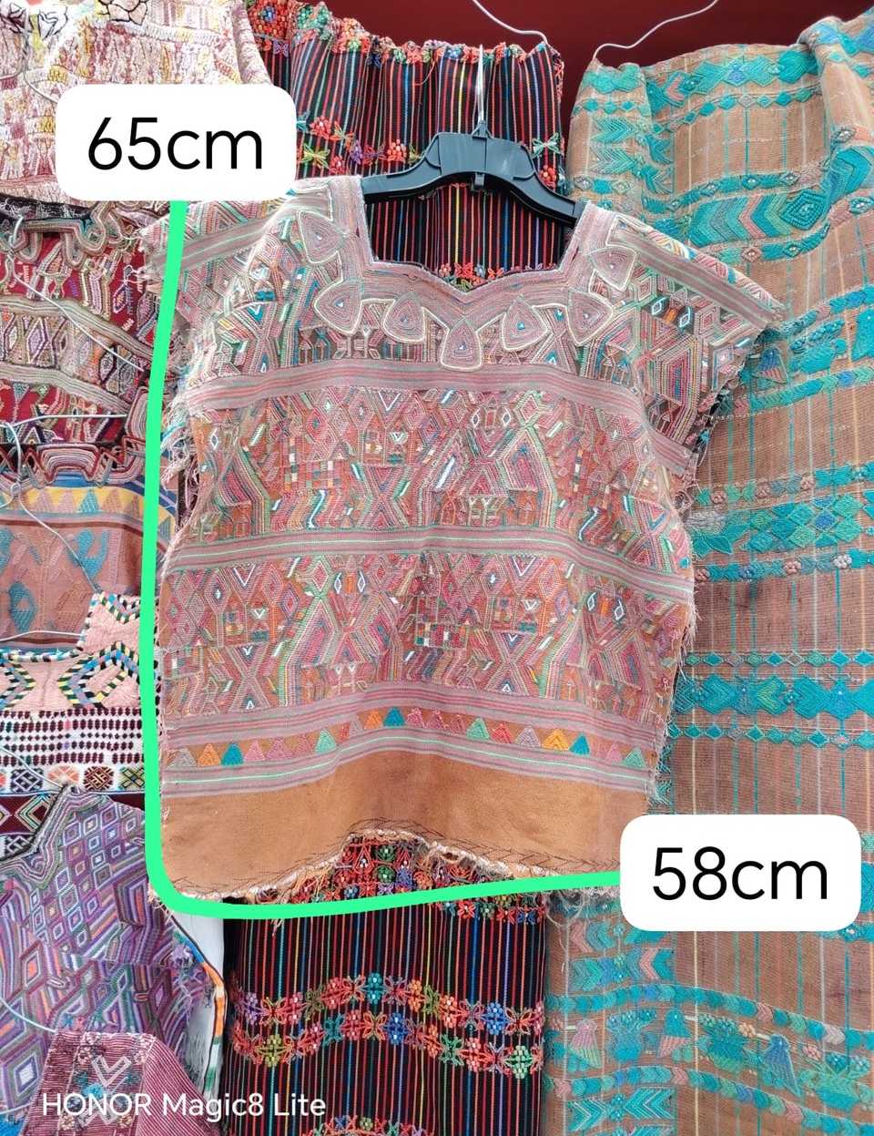 Pink and brown Nebaj huipil #5-129