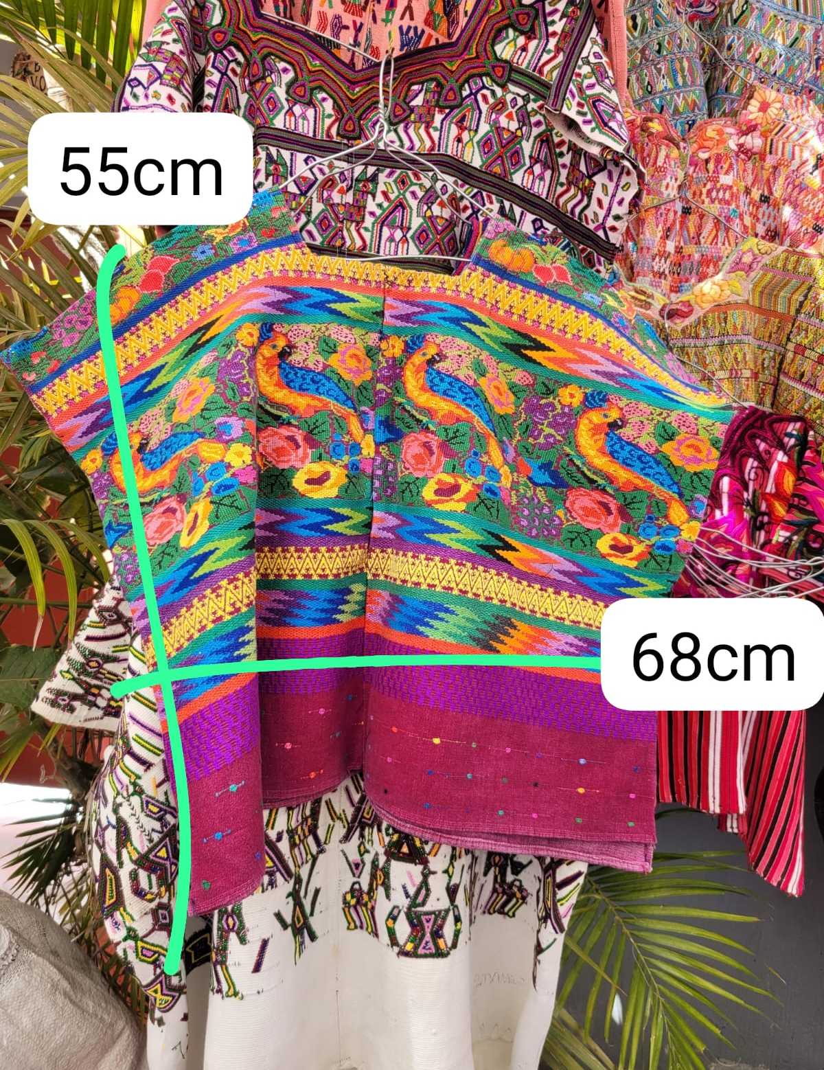 (Reserved for Elizabeth) Colourful on fuchsia Aguas Calientas huipil #3-72