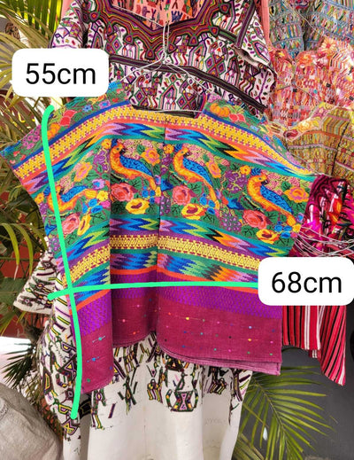 (Reserved for Elizabeth) Colourful on fuchsia Aguas Calientas huipil #3-72