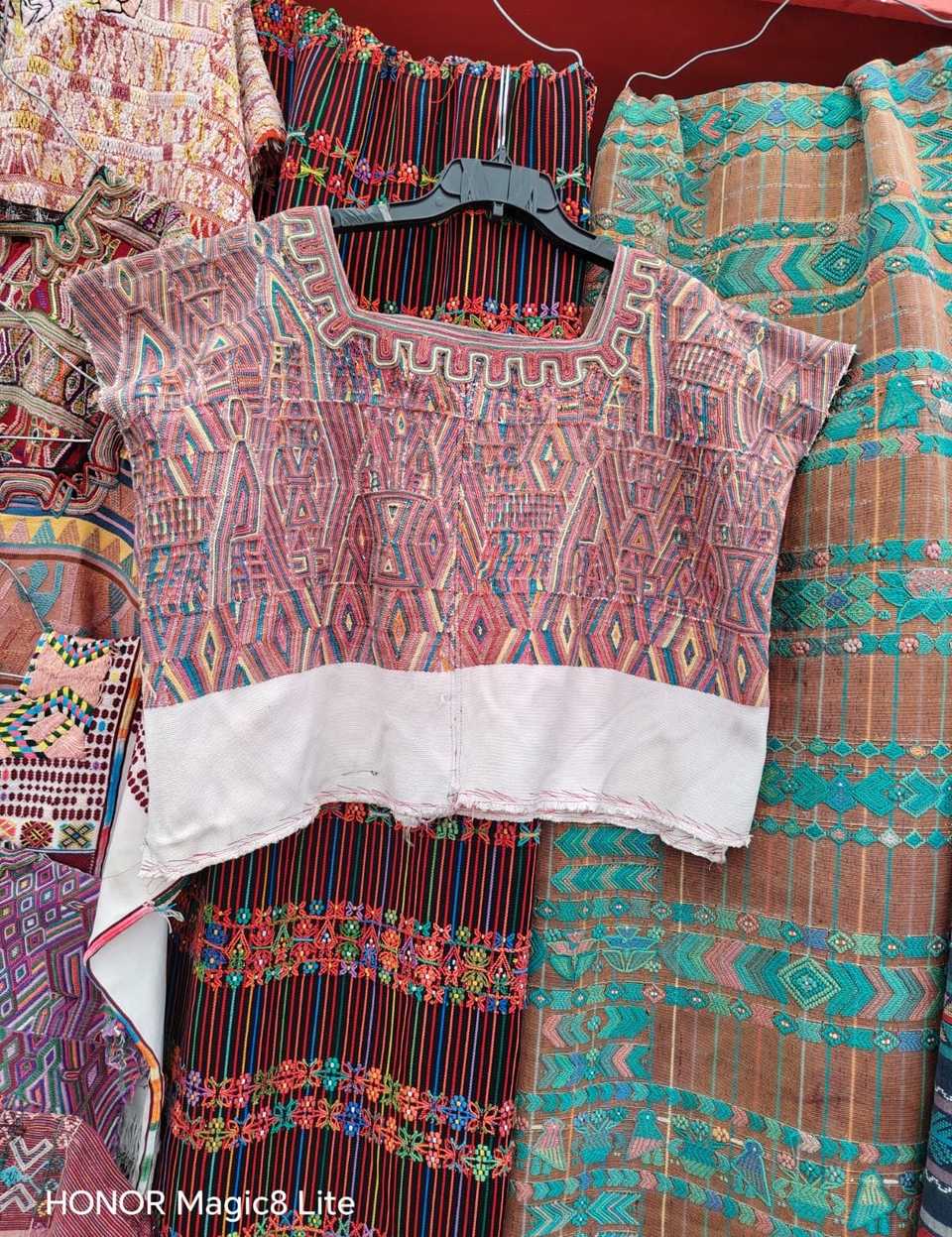 Pink and white Nebaj huipil #5-125
