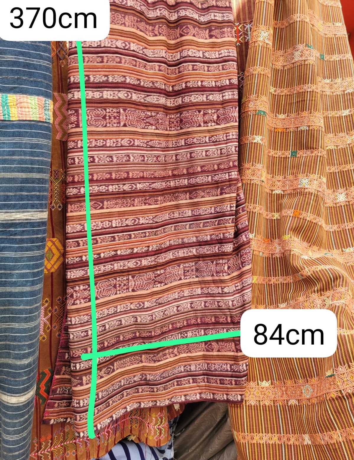 3 different berry coloured handwoven cortes #2-103