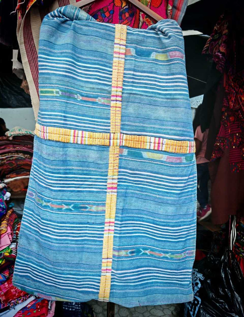 Blue with yellow randa Chichicastenango corte #5-4